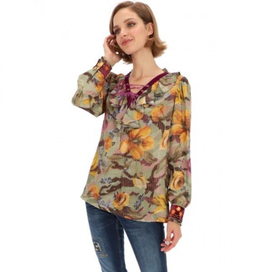Bluza Desigual cu insertii aurii, MARION, S 