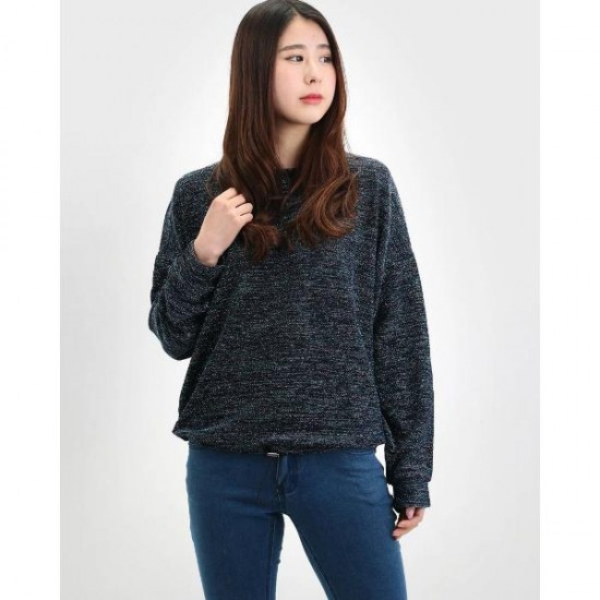 Bluza Desigual SWEAT LUREX, cu insertii metalice, S