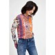 Camasa Desigual cu insertii argintii, BOHO, XS