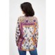 Camasa Desigual cu insertii argintii, BOHO, XS