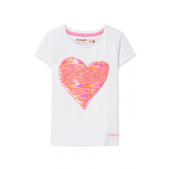 Tricou Desigual copii DOVER, cu paiete reversibile 9/10 ani