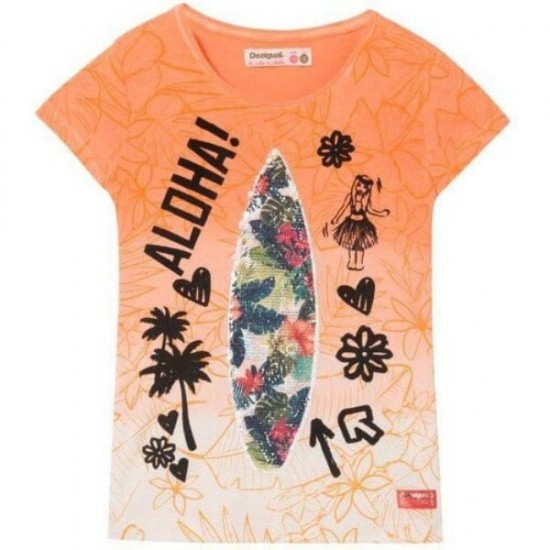 Tricou Desigual copii CALELLA, cu paiete reversibile 9/10 ani