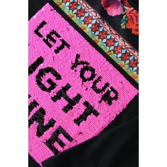 Bluza Desigual copii LLAFRANC, cu paiete reversibile 3/4 ani, 5/6 ani, 9/10 ani, 13/14 ani