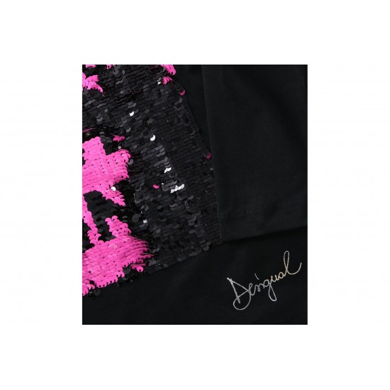 Bluza Desigual copii LLAFRANC, cu paiete reversibile 3/4 ani, 5/6 ani, 9/10 ani, 13/14 ani
