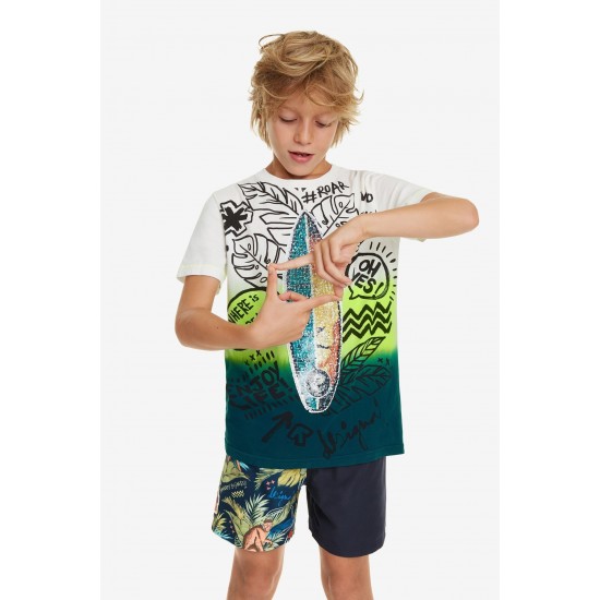 Tricou Desigual copii MARC, cu paiete reversibile, 3/4 ani