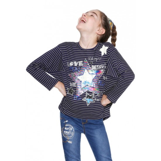 Bluza Desigual copii UTAH,  cu paiete reversibile  3/4 ani