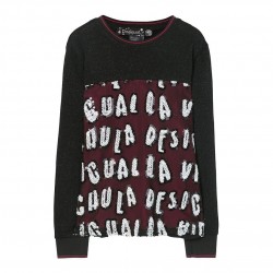 Bluza Desigual fete cu insertii argintii 7/8, 9/10 ani