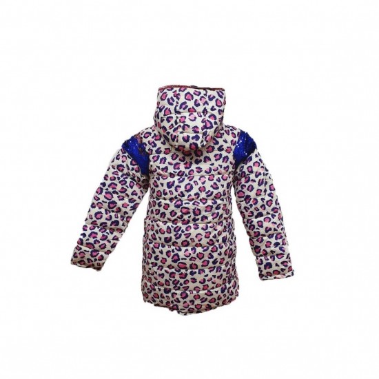 Jacheta Desigual copii, matlasata, paiete reversibile albastru/roz   13/14 ani