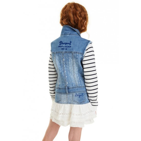Geaca denim Desigual copii  , BIZNAGA ,  9/10 ani
