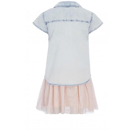 Rochie Desigual copii LILONGUE,  2 in 1, rochie & camasa denim 7/8, 9/10 ani
