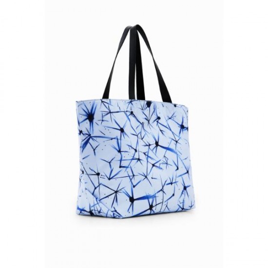 Geanta Desigual reversibila, din piele ecologica si material textil, cu plic interior, NAMIBIA