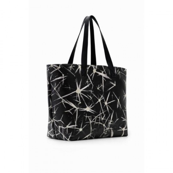Geanta Desigual reversibila, din piele ecologica si material textil, cu plic interior, NAMIBIA