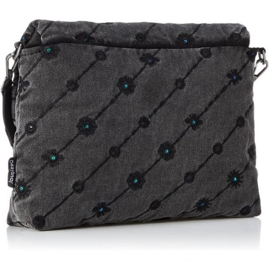 Geanta Desigual denim VERA, cu 2 barete schimbabile