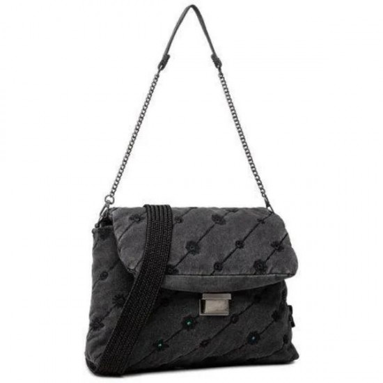 Geanta Desigual denim VERA, cu 2 barete schimbabile