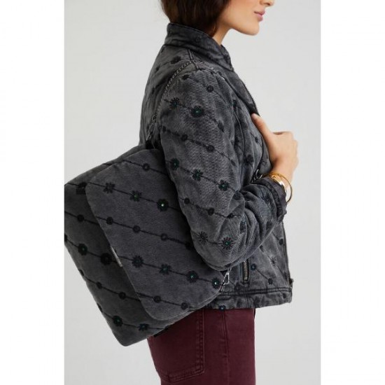 Geanta Desigual denim VERA, cu 2 barete schimbabile