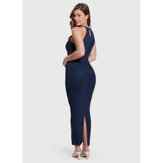 Rochie Guess cu insertii metalice bleumarin, L