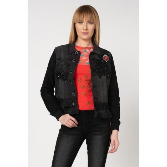 Geaca Desigual denim & material textil, LOLITA, 2XL