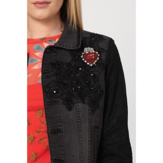 Geaca Desigual denim & material textil, LOLITA, 2XL