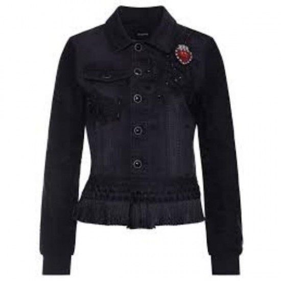Geaca Desigual denim & material textil, LOLITA, 2XL