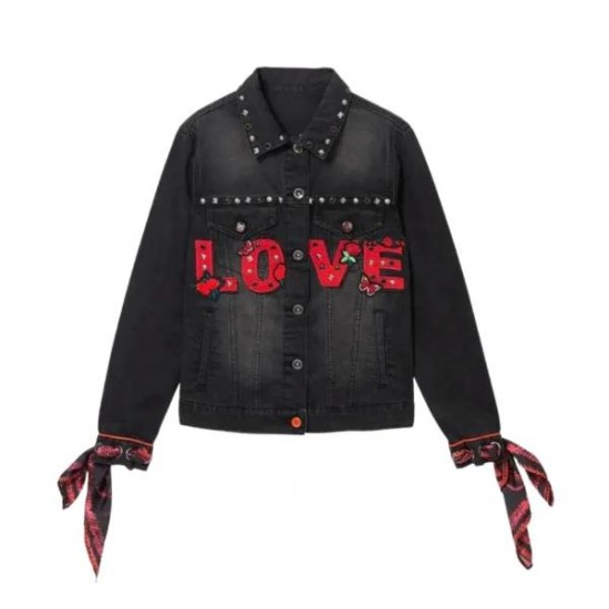 Geaca denim  Desigual LOVE HEART, XS