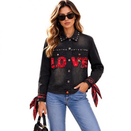 Geaca denim  Desigual LOVE HEART, XS