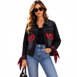 Geaca denim  Desigual LOVE HEART, XS