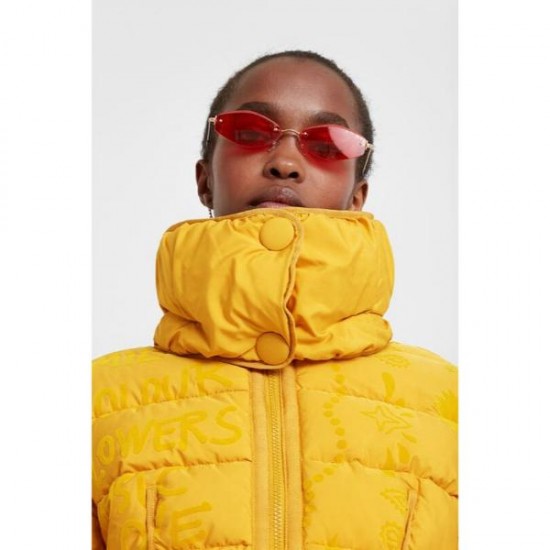Geaca Desigual din puf, cu guler detasabil, SUNNA, L