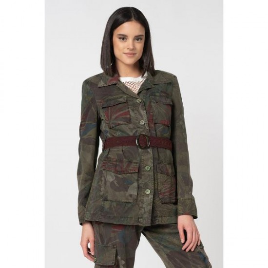 Jacheta Desigual cu umeri intariti cu burete, cu cordon in 2 culori,  CHAQCAWAII, S
