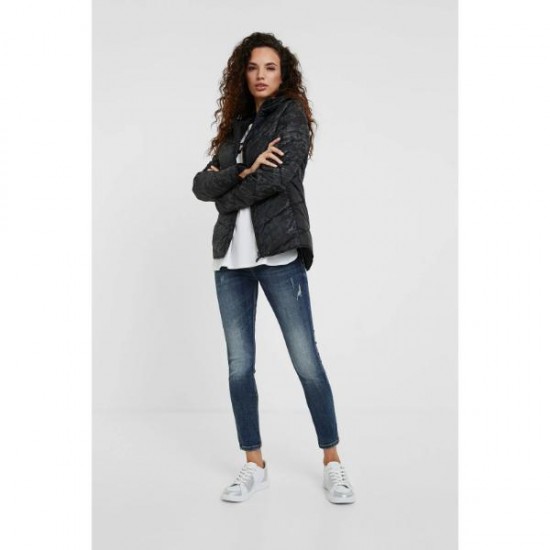 Geaca Desigual reversibila, cu gluga, PADDED IRIDESCENT, S