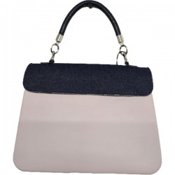 Geanta O bag din poliuretan & piele ecologica & denim
