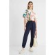 Pantaloni Desigual cu snur si elastic in talie, YAKARTA, XS