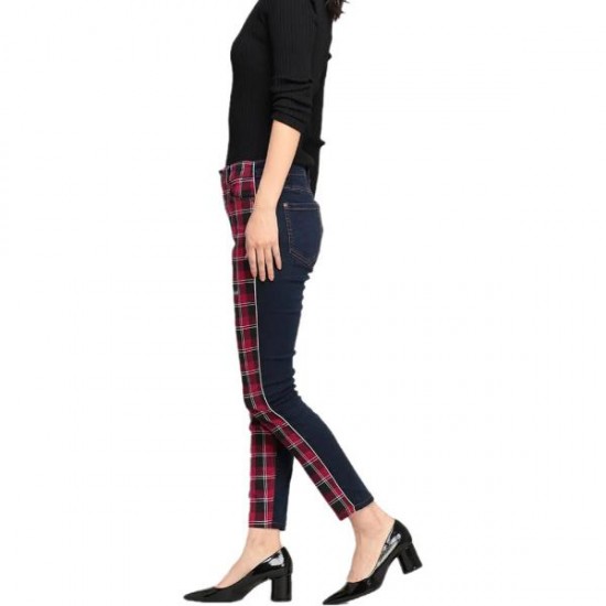 Pantaloni Desigual denim&material textil  CHECK, S 