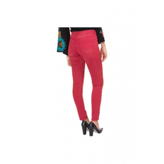 Pantaloni Desigual rosu bordo ANGELINASS,   S