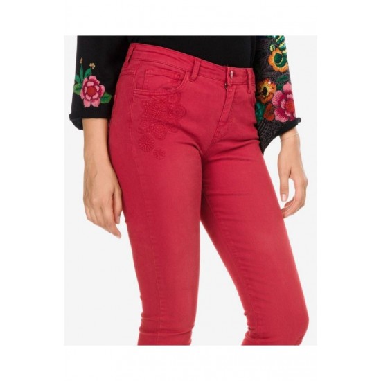 Pantaloni Desigual rosu bordo ANGELINASS,   S