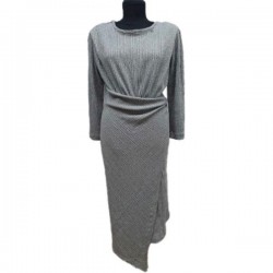 Rochie Rinascimento cu insertii argintii, cu umeri intariti, L