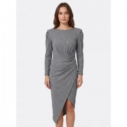 Rochie Rinascimento cu insertii argintii, cu umeri intariti, L