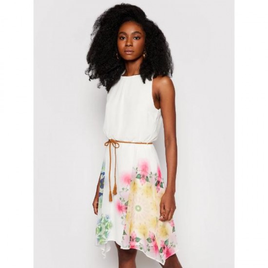 Rochie Desigual cu cordon, crapata bilateral, SHEN,  M, L