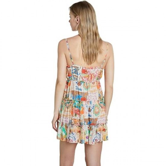 Rochie Desigual cu insertii argintii, cu talie pe elastic, SUMATRA, L