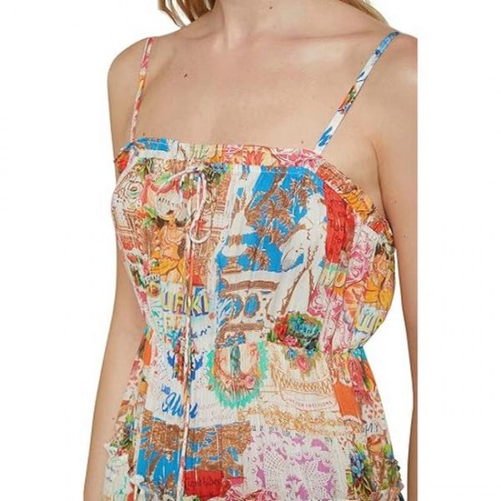 Rochie Desigual cu insertii argintii, cu talie pe elastic, SUMATRA, L