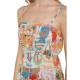 Rochie Desigual cu insertii argintii, cu talie pe elastic, SUMATRA, L